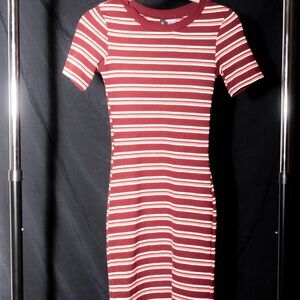 H&M Women's Burgundy and Pink Dress
